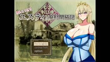 Abandoned village reclamation of Princess Ponkotsu Justy [PornPlay Hentai game] Ep.1 Lazy princess with giant breasts